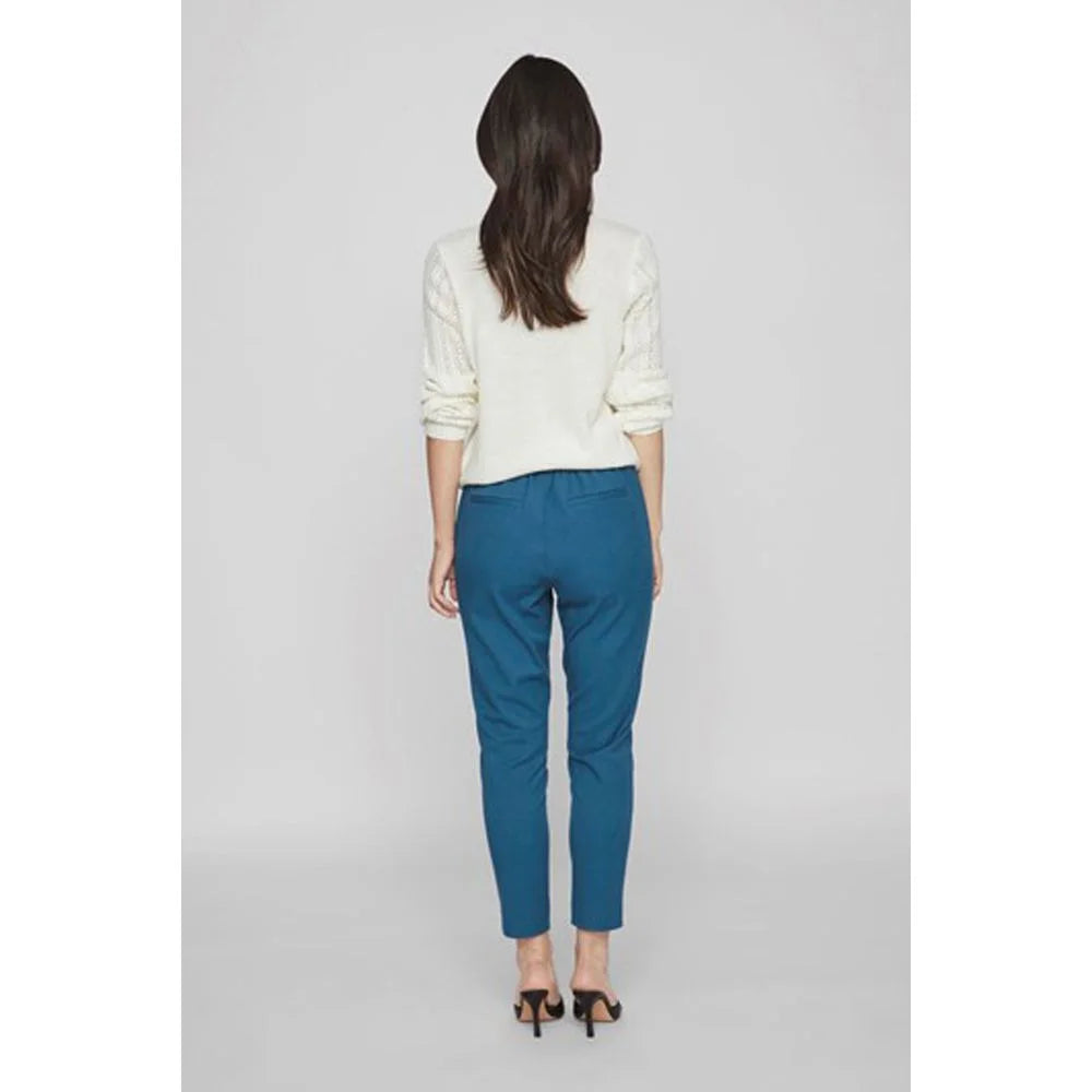 Vila Clothes Blue Polyester Pant - 34 | XXS