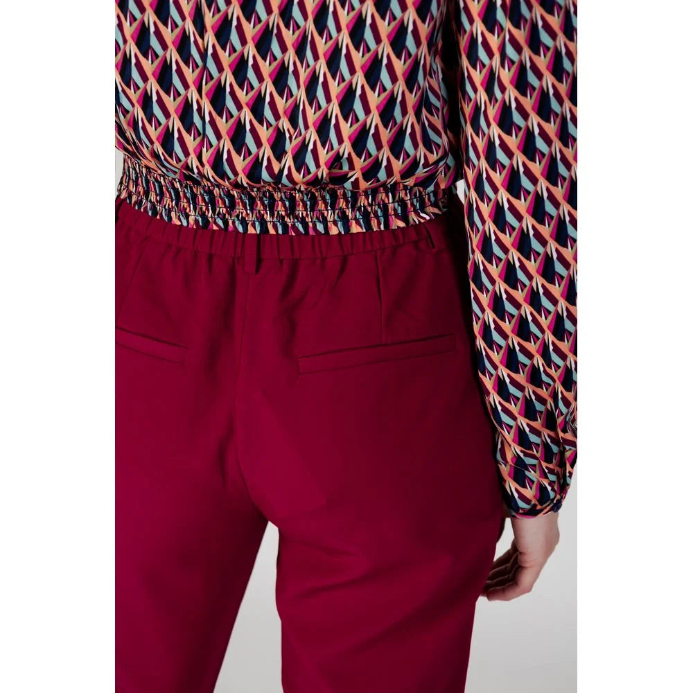 Vila Clothes Bordeaux Polyester Pant - 34 | XXS