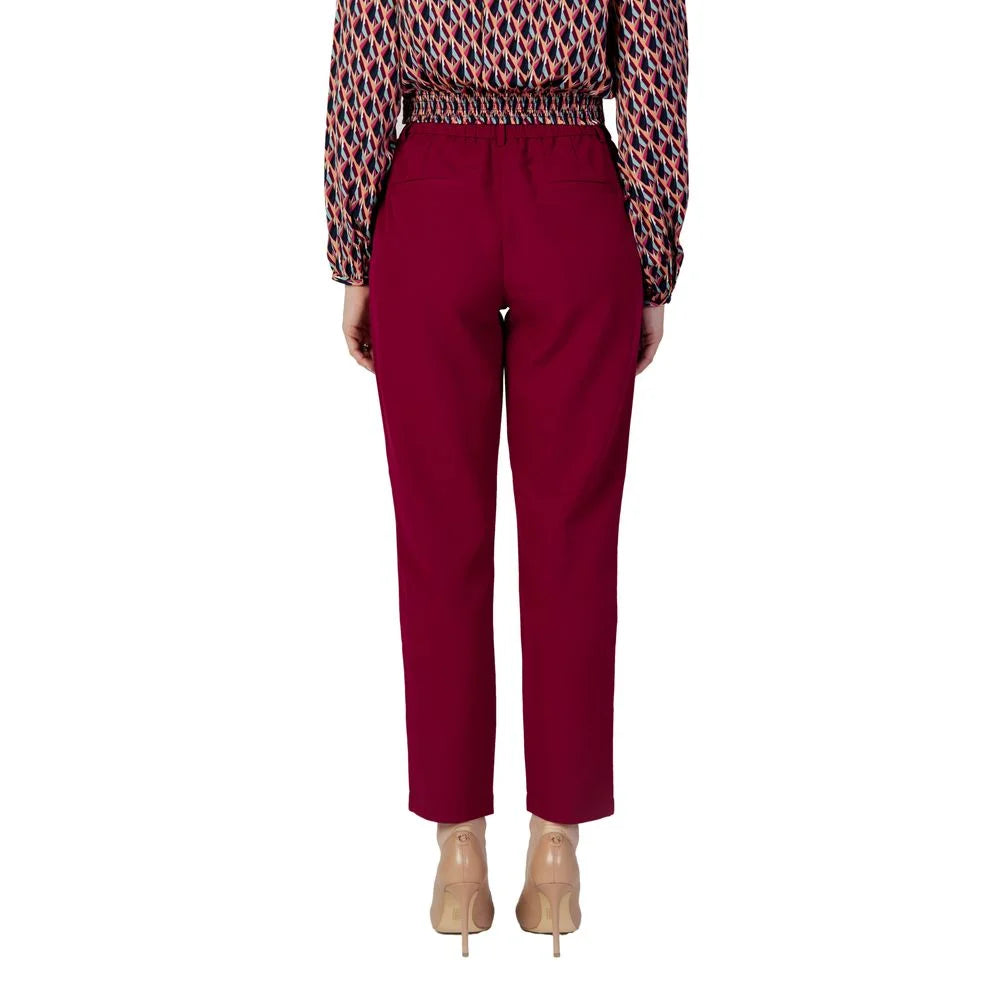 Vila Clothes Bordeaux Polyester Pant - 34 | XXS