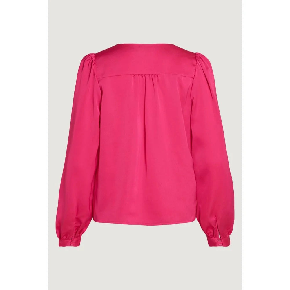 Vila Clothes Pink Polyester Blouse