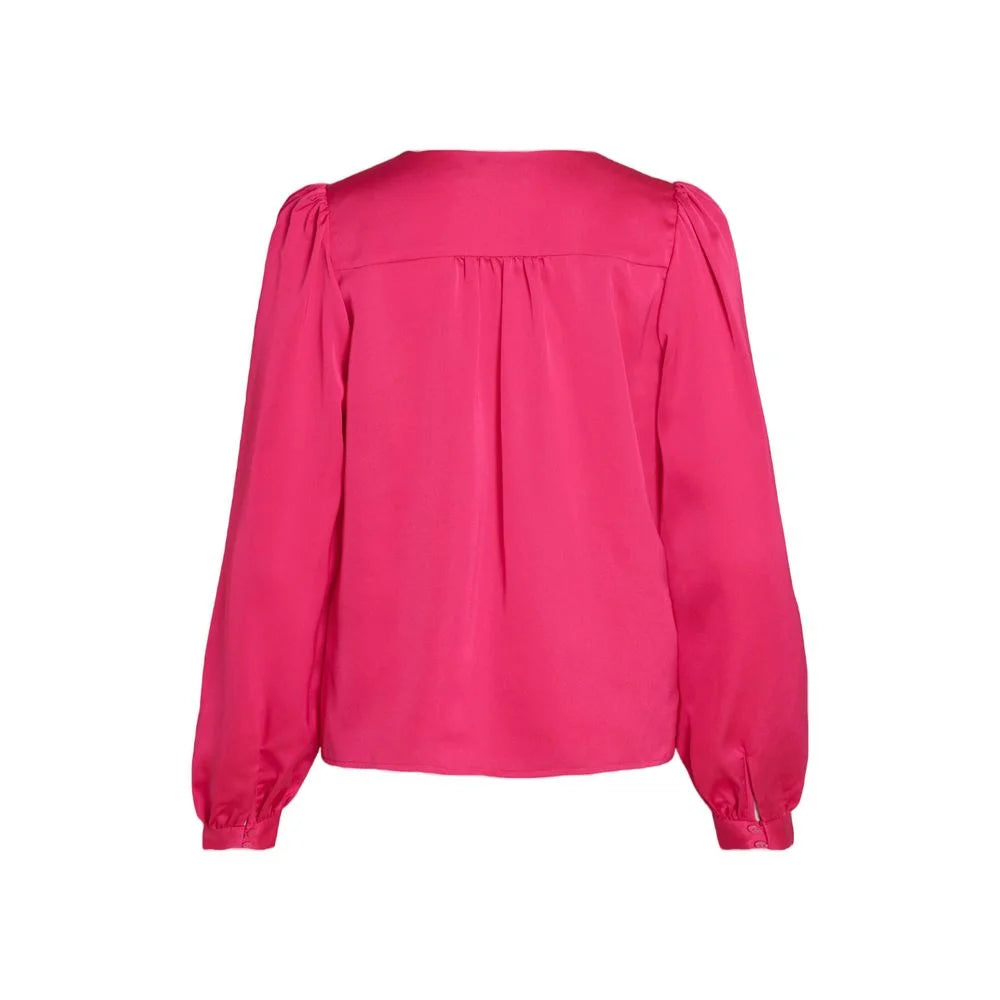 Vila Clothes Pink Polyester Blouse