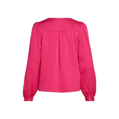 Vila Clothes Pink Polyester Blouse