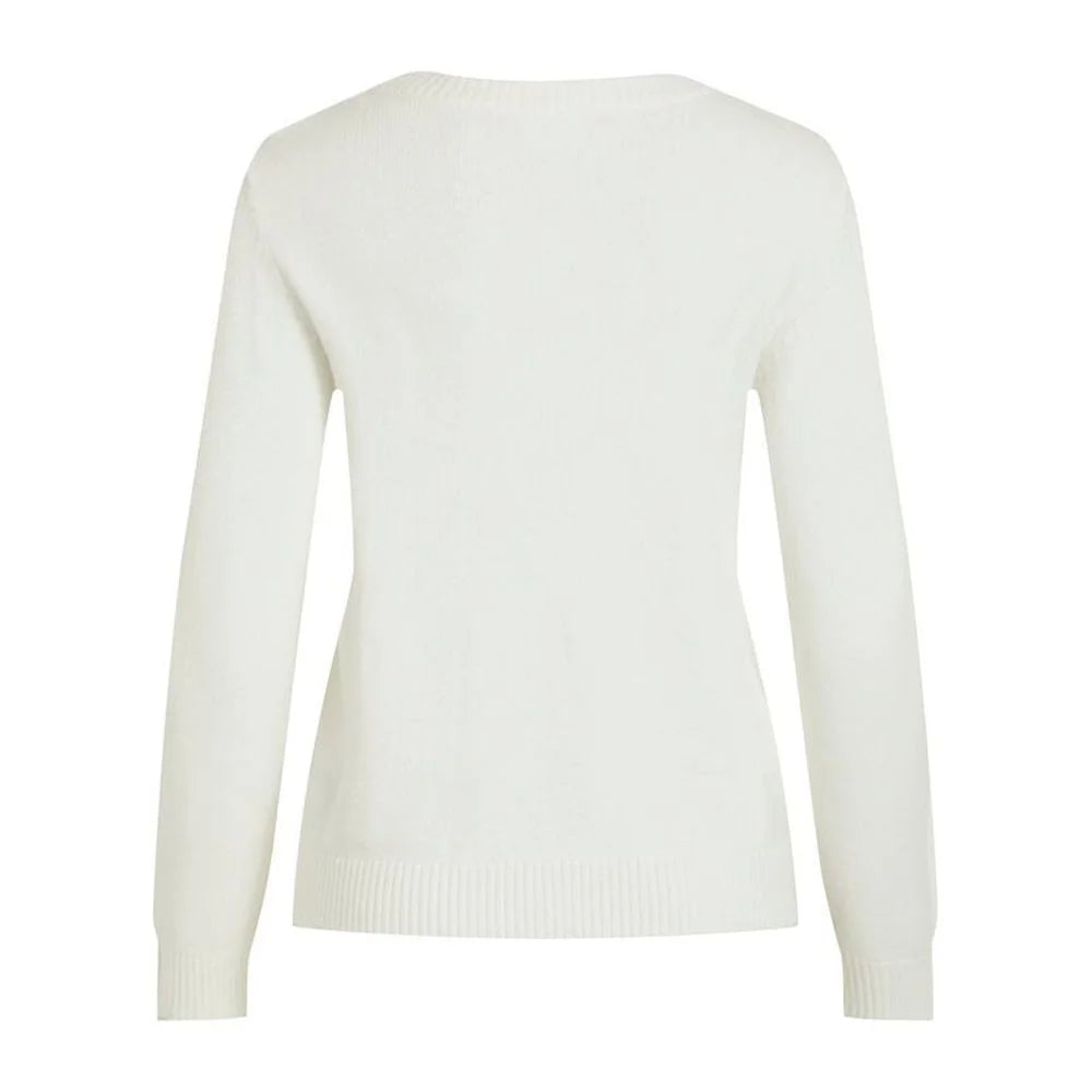 Vila Clothes White Viscose Sweater
