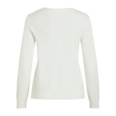 Vila Clothes White Viscose Sweater