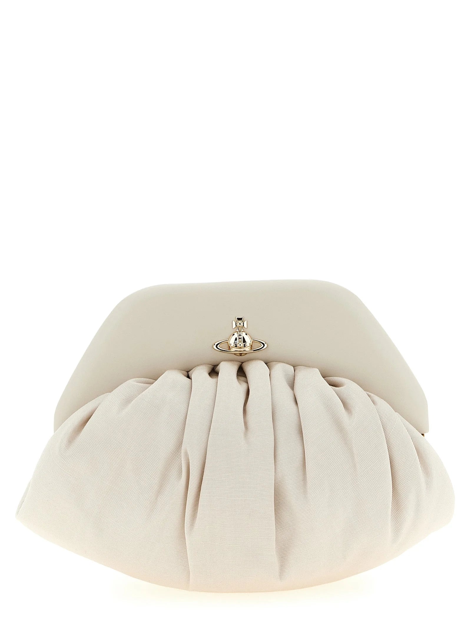 Vivienne Westwood Beige Viscose Clutch Bag