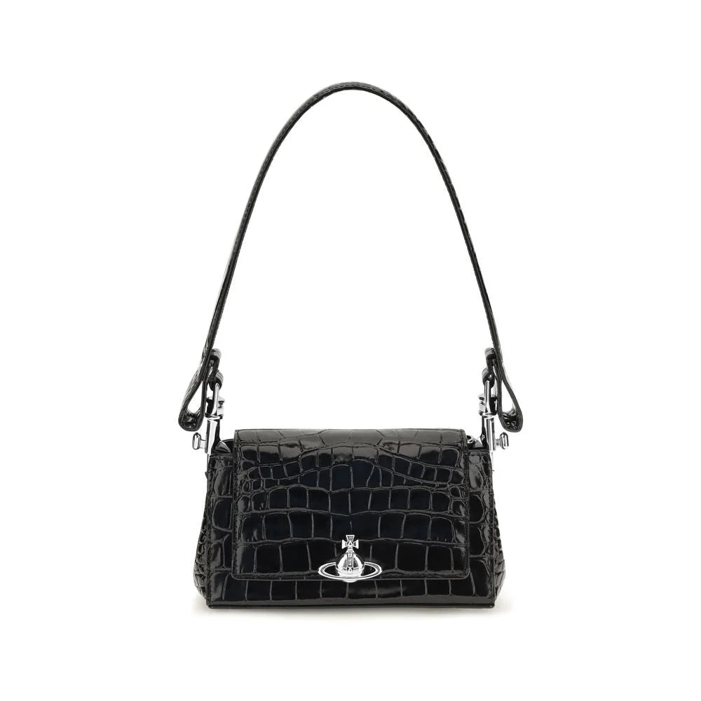 Vivienne Westwood Black Calf Leather Bos Taurus Handbag
