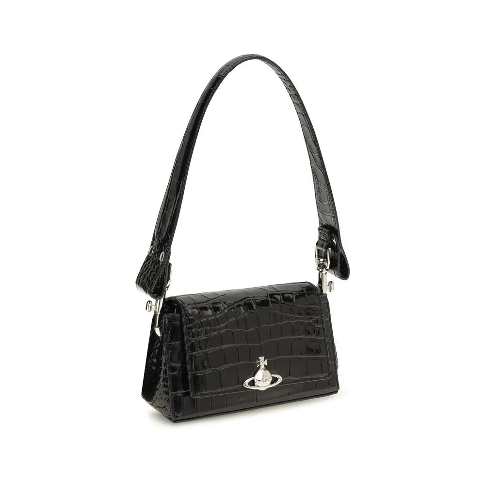 Vivienne Westwood Black Calf Leather Bos Taurus Handbag