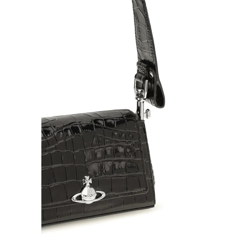 Vivienne Westwood Black Calf Leather Bos Taurus Handbag