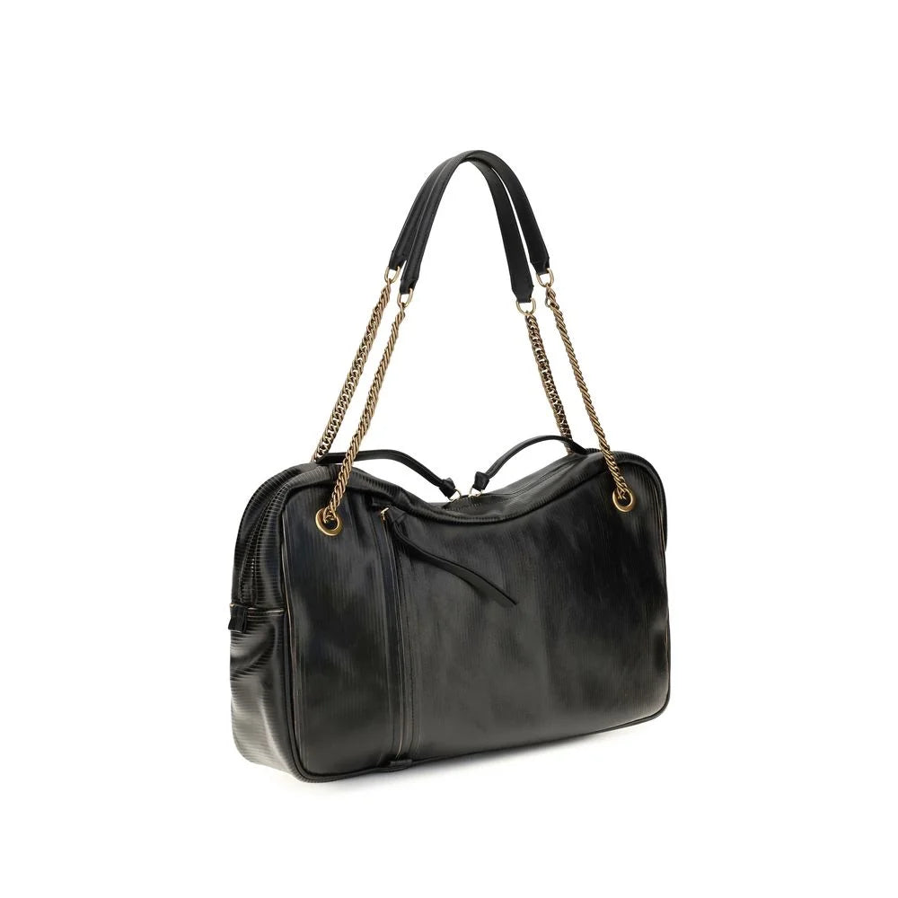 Vivienne Westwood Black Calf Leather Bos Taurus Shoulder Bag