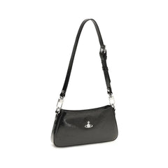 Vivienne Westwood Black Calf Leather Bos Taurus Shoulder Bag