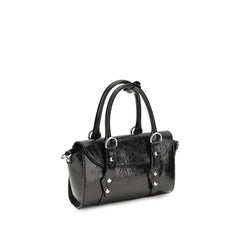 Vivienne Westwood Black Calf Leather Bos Taurus Shoulder Bag