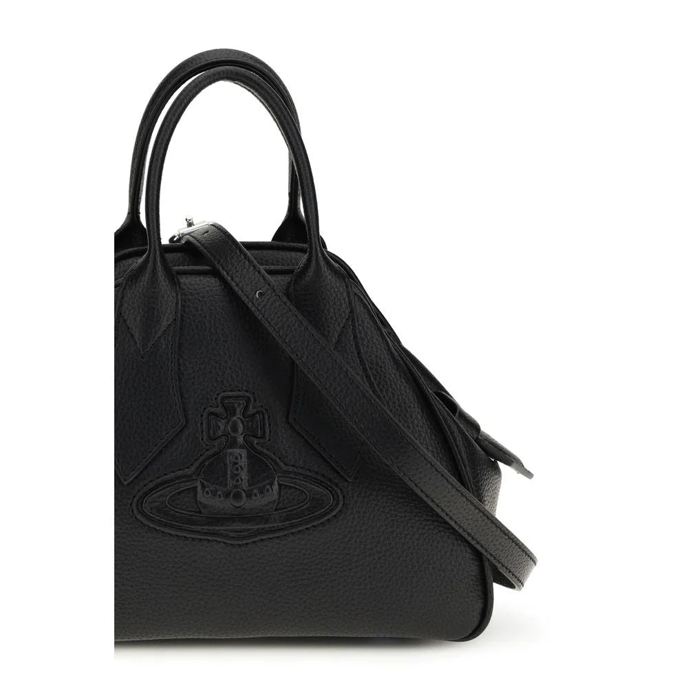 Vivienne Westwood Schwarze Kalbshaut Bos Taurus Schultertasche