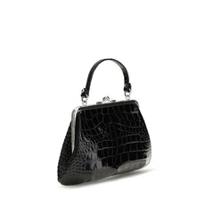 Vivienne Westwood Black Calf Leather Bos Taurus Shoulder Bag