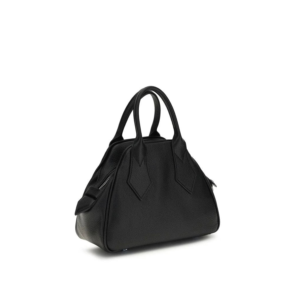 Vivienne Westwood Schwarze Kalbshaut Bos Taurus Schultertasche