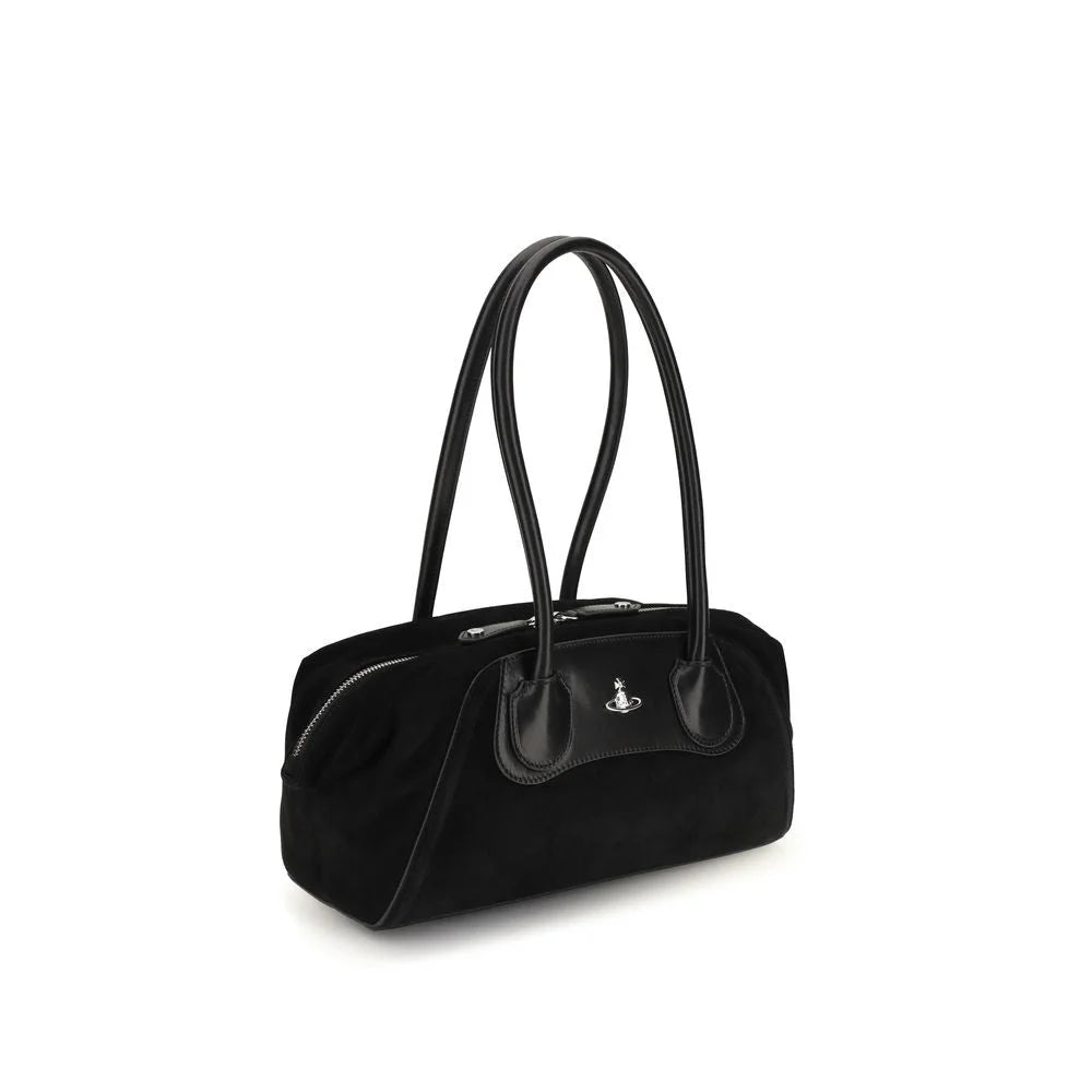Vivienne Westwood Black Calf Leather Bos Taurus Shoulder Bag