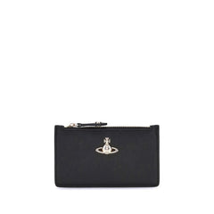 Vivienne Westwood Black Calf Leather Bos Taurus Wallet