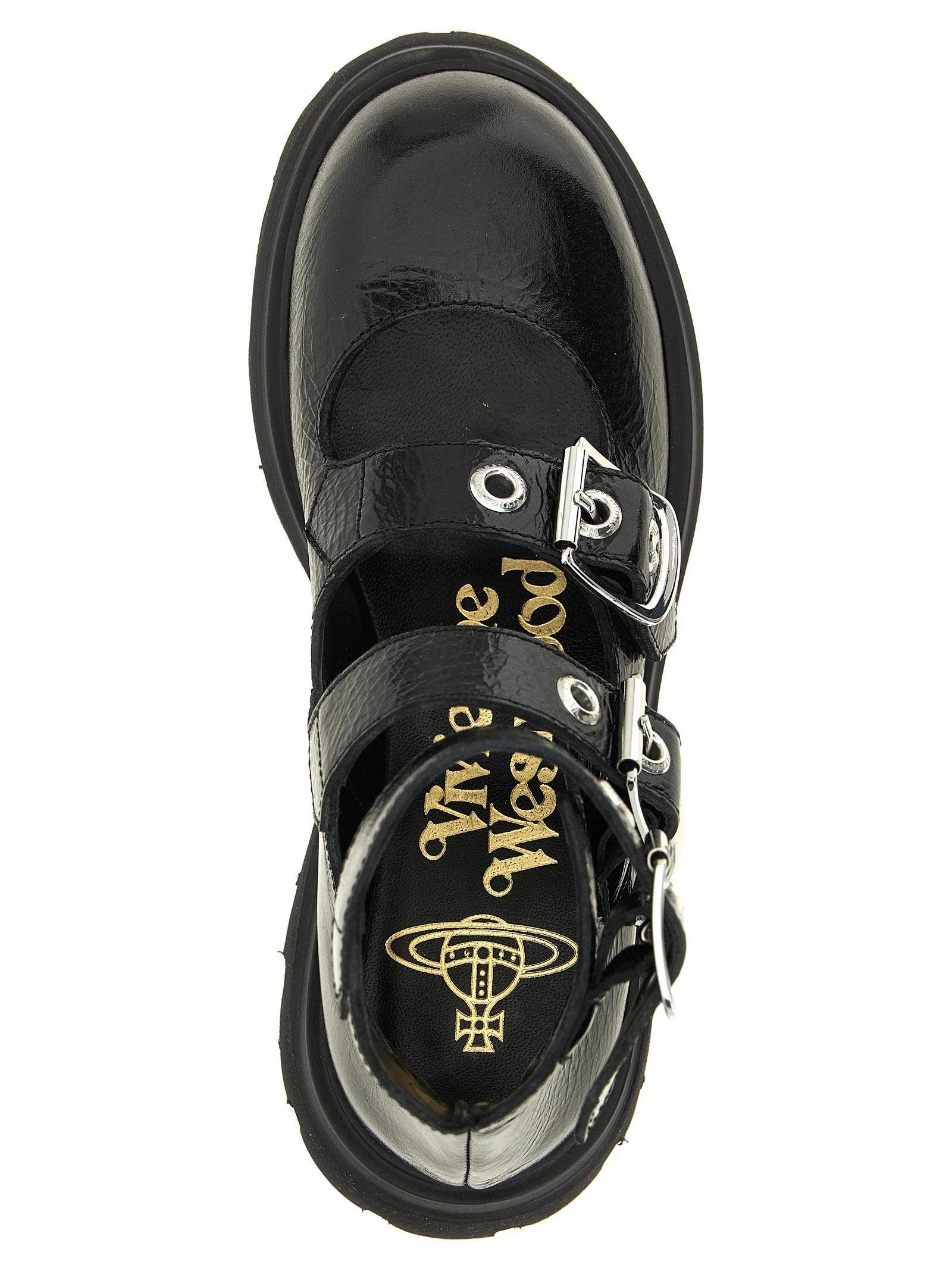 Vivienne Westwood Black Calfskin Ballet Flats - EU37/US7