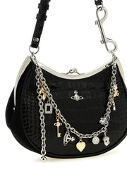 Vivienne Westwood Black Calfskin Shoulder Bag