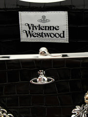 Vivienne Westwood Black Calfskin Shoulder Bag
