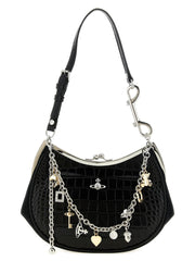 Vivienne Westwood Black Calfskin Shoulder Bag