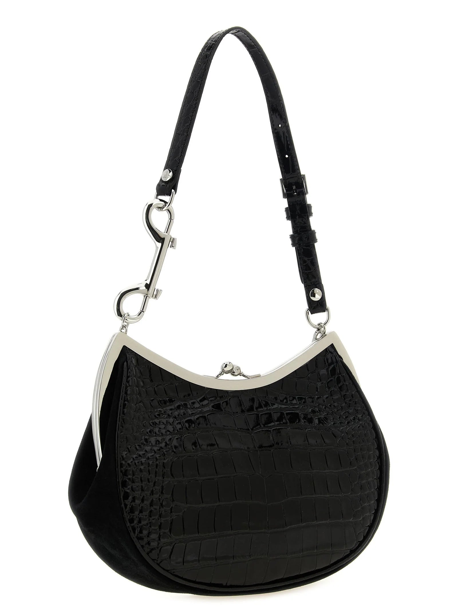 Vivienne Westwood Black Calfskin Shoulder Bag