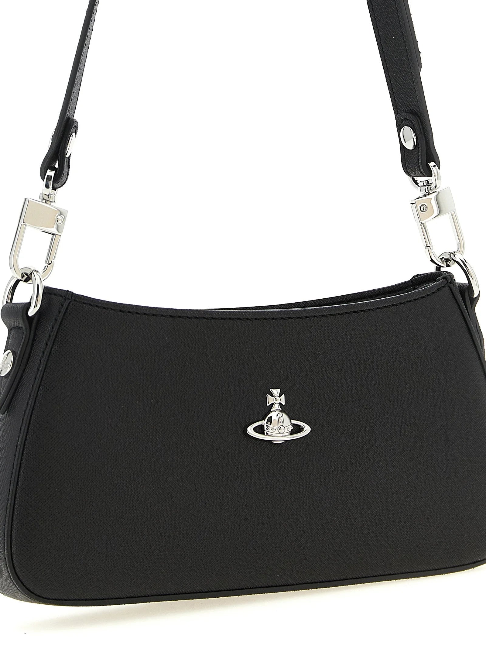 Bolso de hombro negro de polietileno Vivienne Westwood