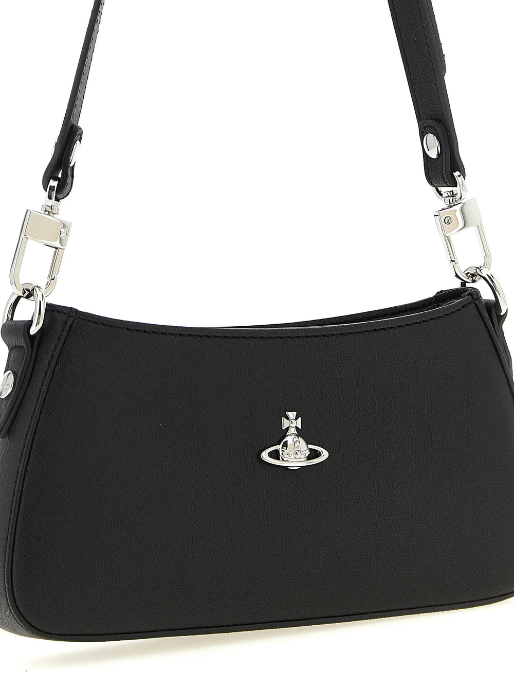 Bolso de hombro negro de polietileno Vivienne Westwood