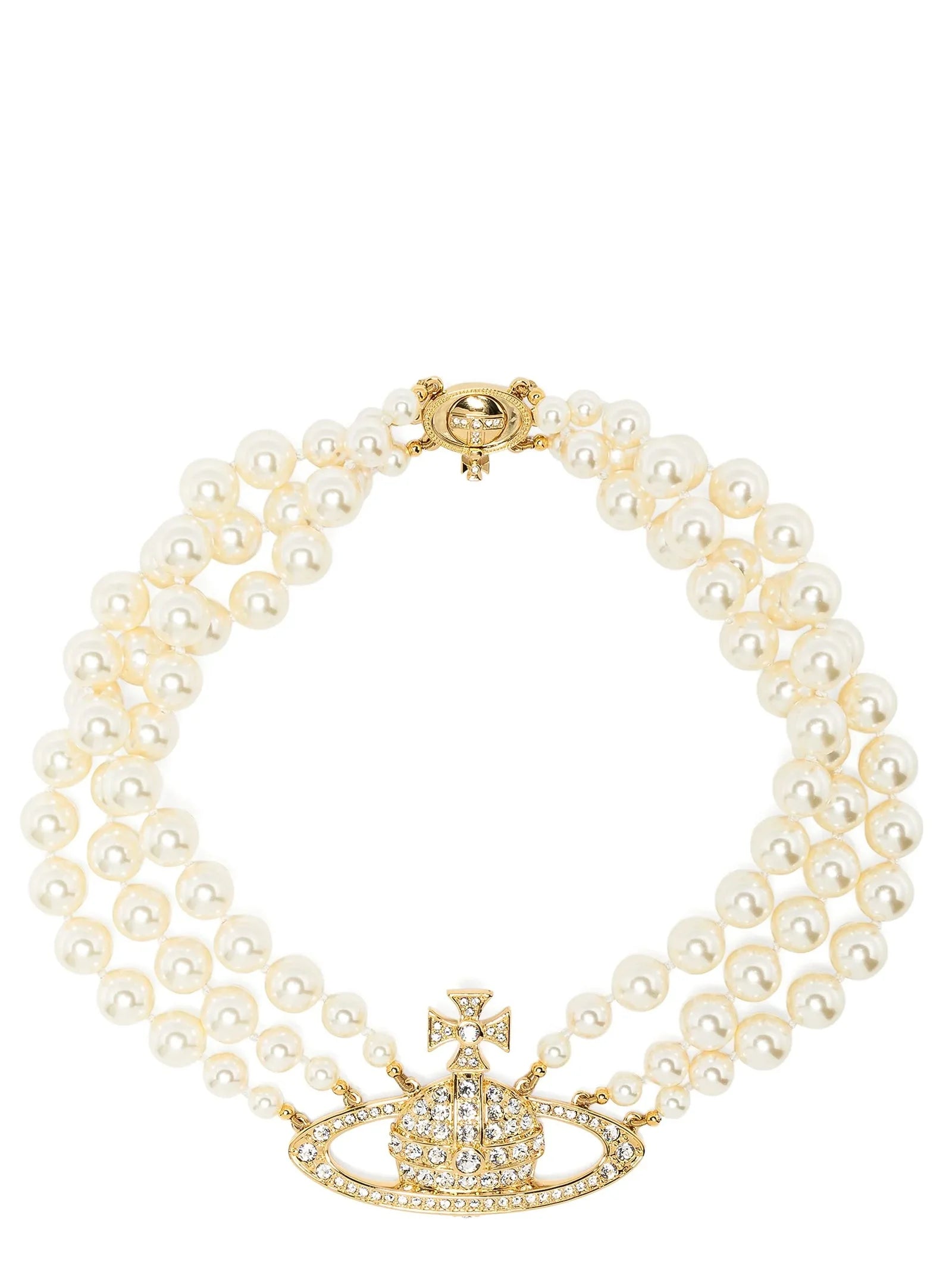 Vivienne Westwood Gold Brass Necklace - One Size