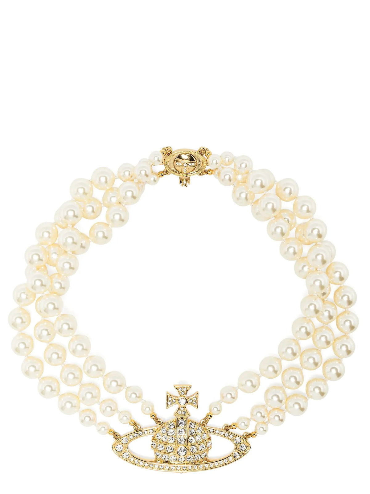Vivienne Westwood Gold Brass Necklace - One Size