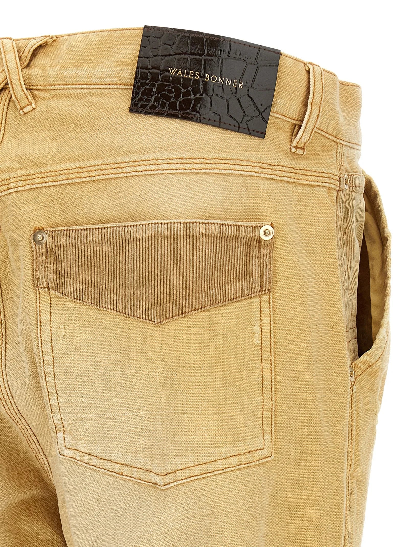 WALES BONNER Beige Cotton Casual Pants - W32