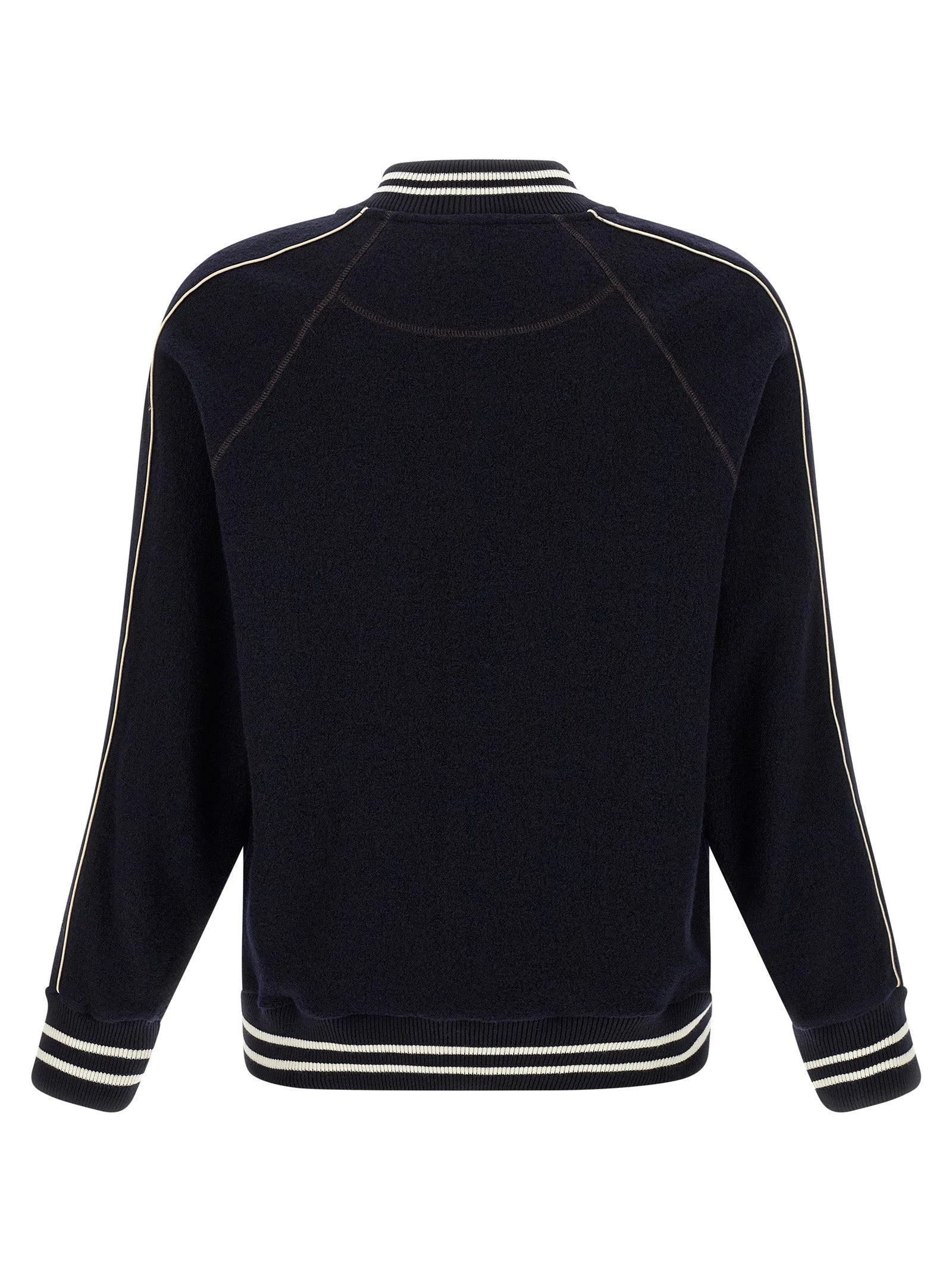 WALES BONNER Blue Virgin Wool Bomber - XL