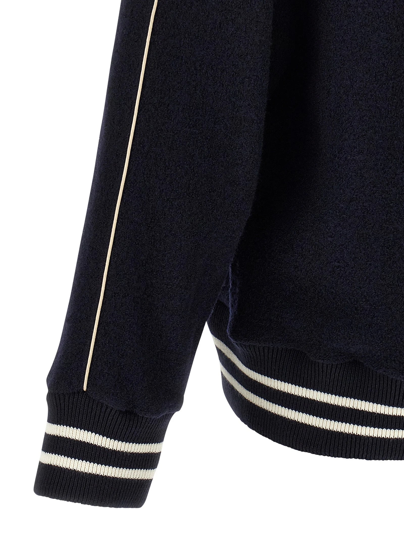 WALES BONNER Blue Virgin Wool Bomber - XL