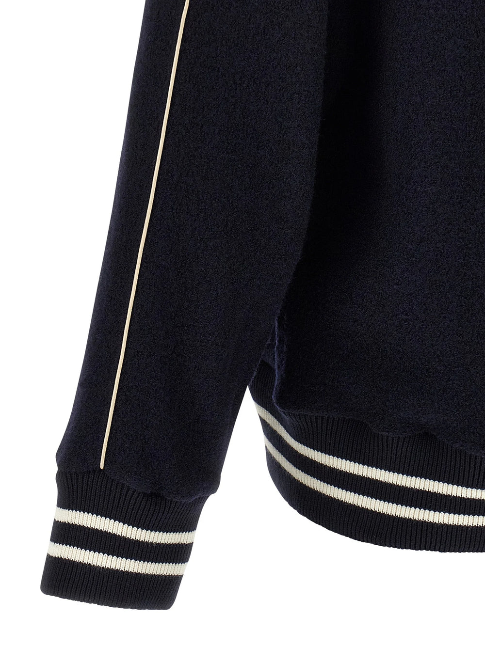 WALES BONNER Blue Virgin Wool Bomber - XL