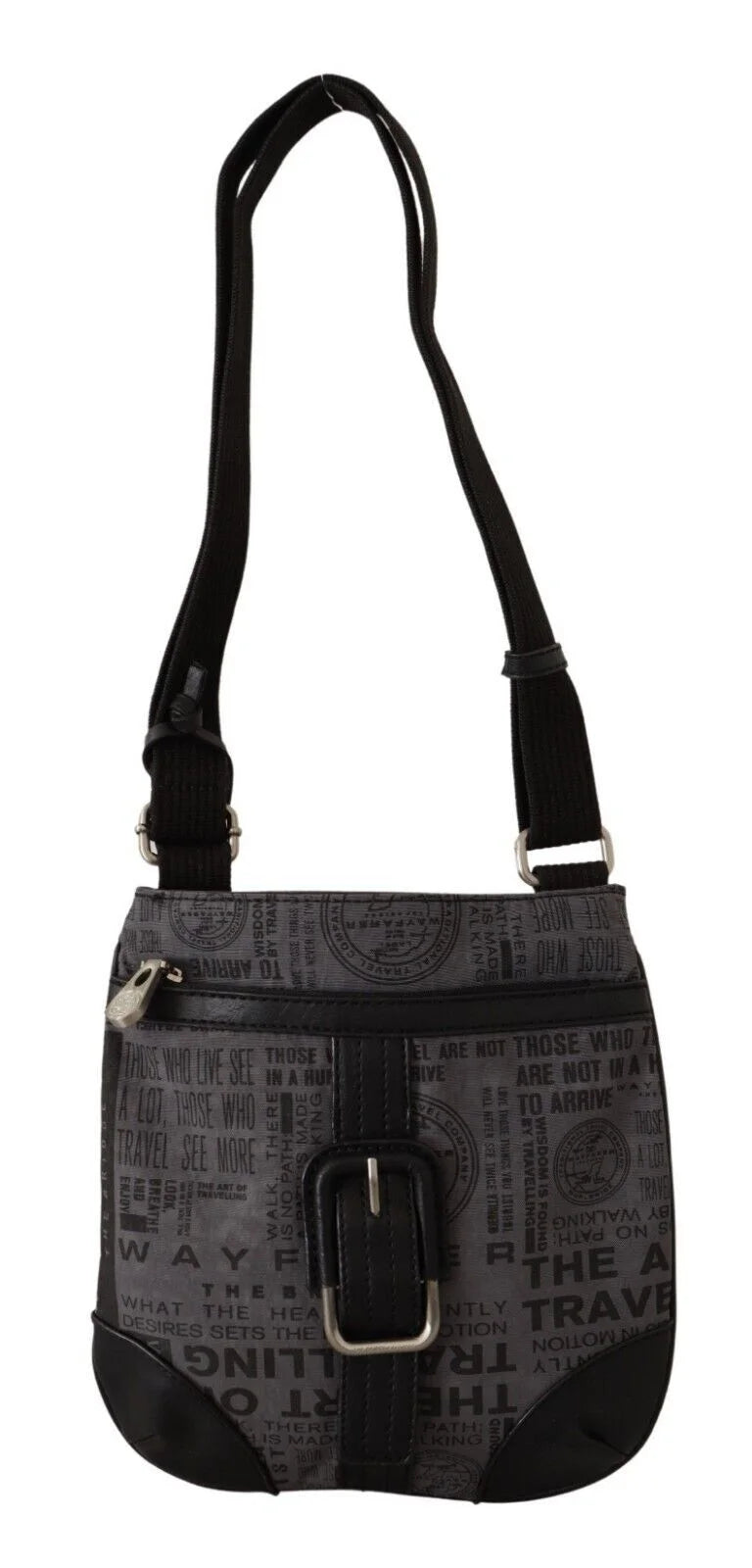 WAYFARER Gray Printed Logo Shoulder Crossbody Purse Bag - Cross Body Bags