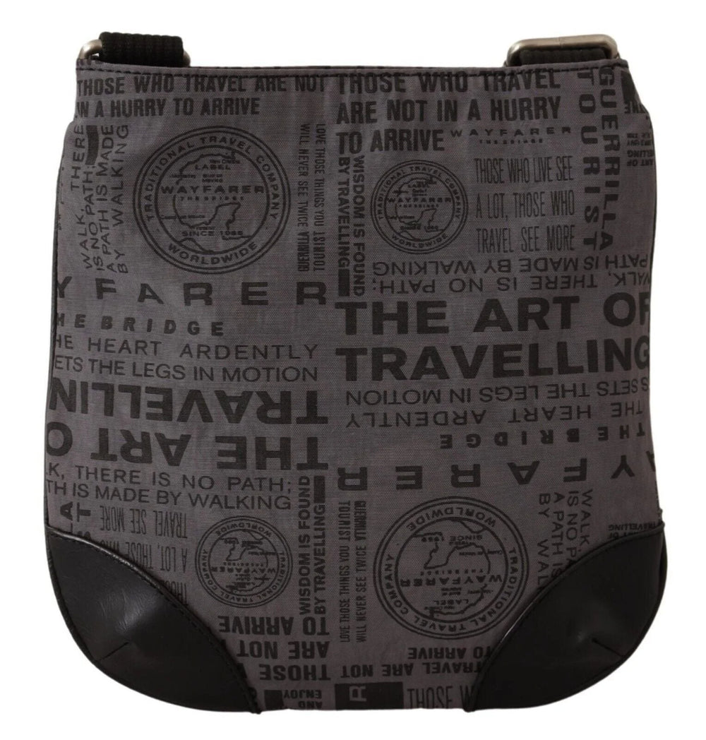 WAYFARER Gray Printed Logo Shoulder Crossbody Purse Bag - Cross Body Bags