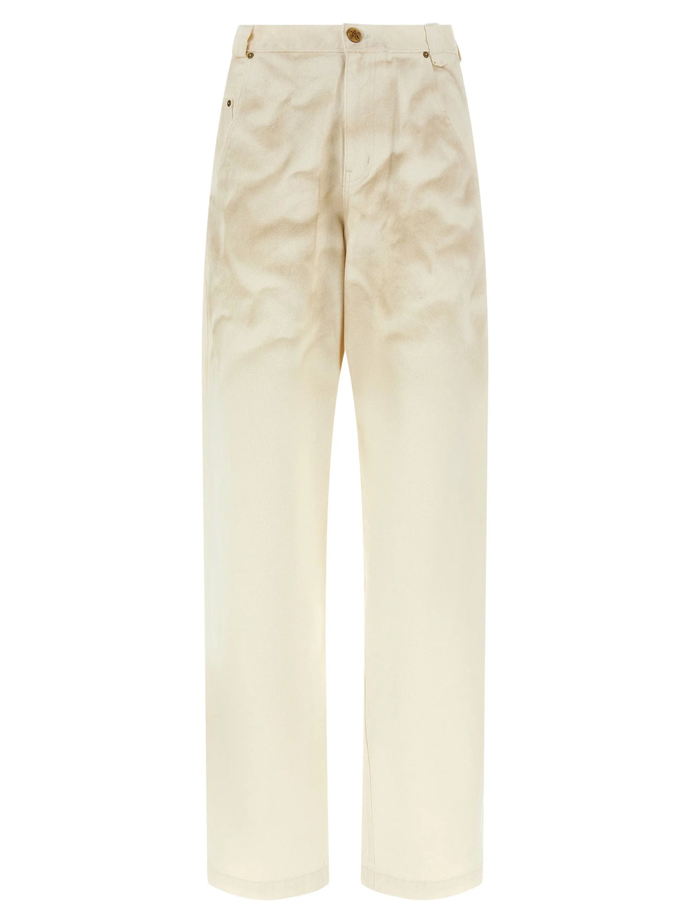 WILLY CHAVARRIA Beige Cotton Tapered Jeans