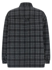WILLY CHAVARRIA Gray Wool Full-Length Jacket