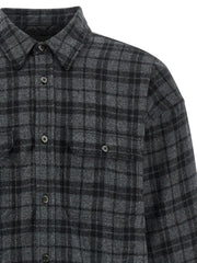 WILLY CHAVARRIA Gray Wool Full-Length Jacket