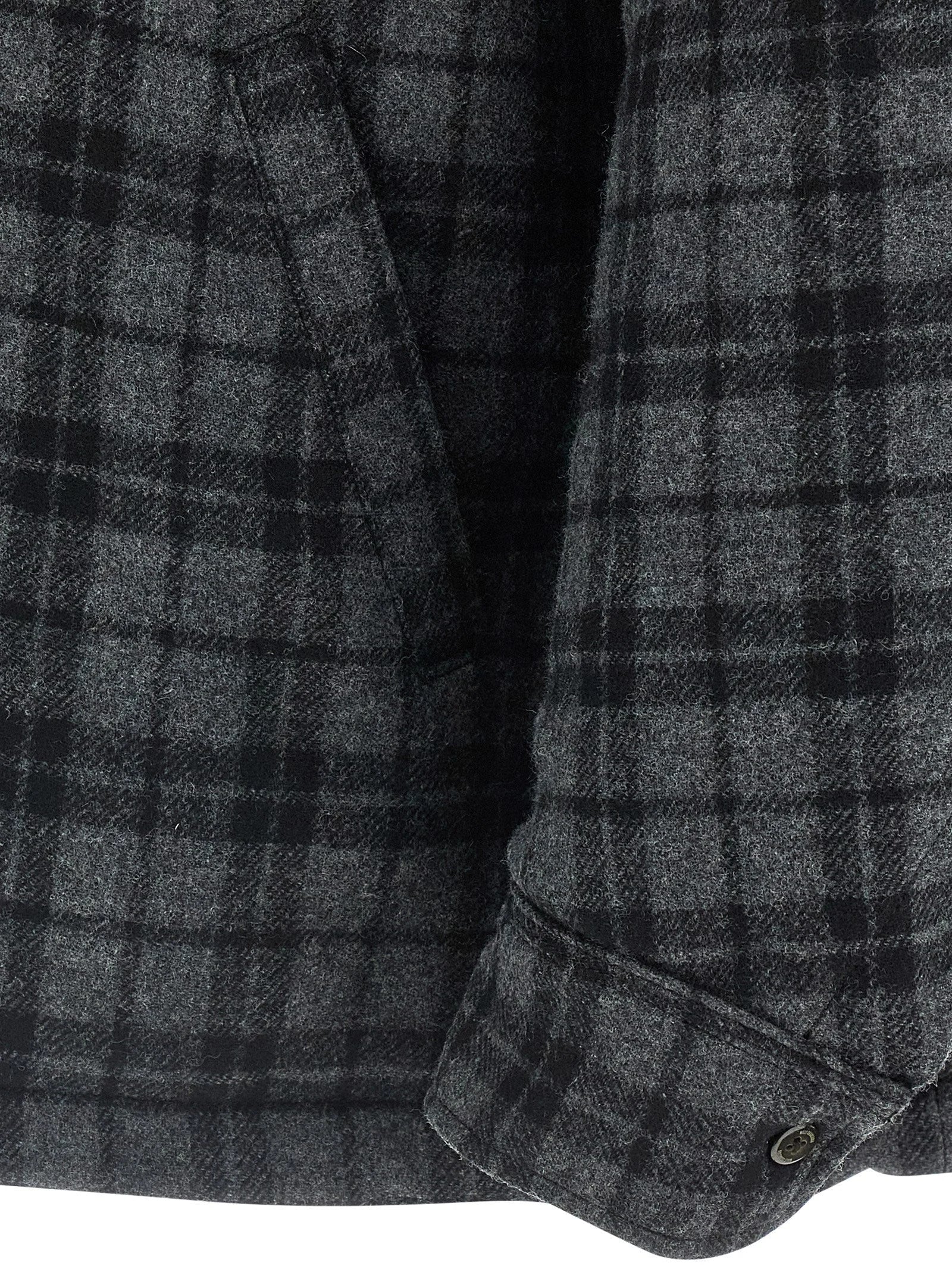 WILLY CHAVARRIA Gray Wool Full-Length Jacket