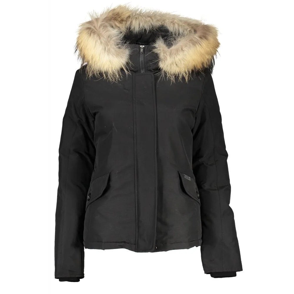 Woolrich Black Cotton Jackets & Coat - Parkas