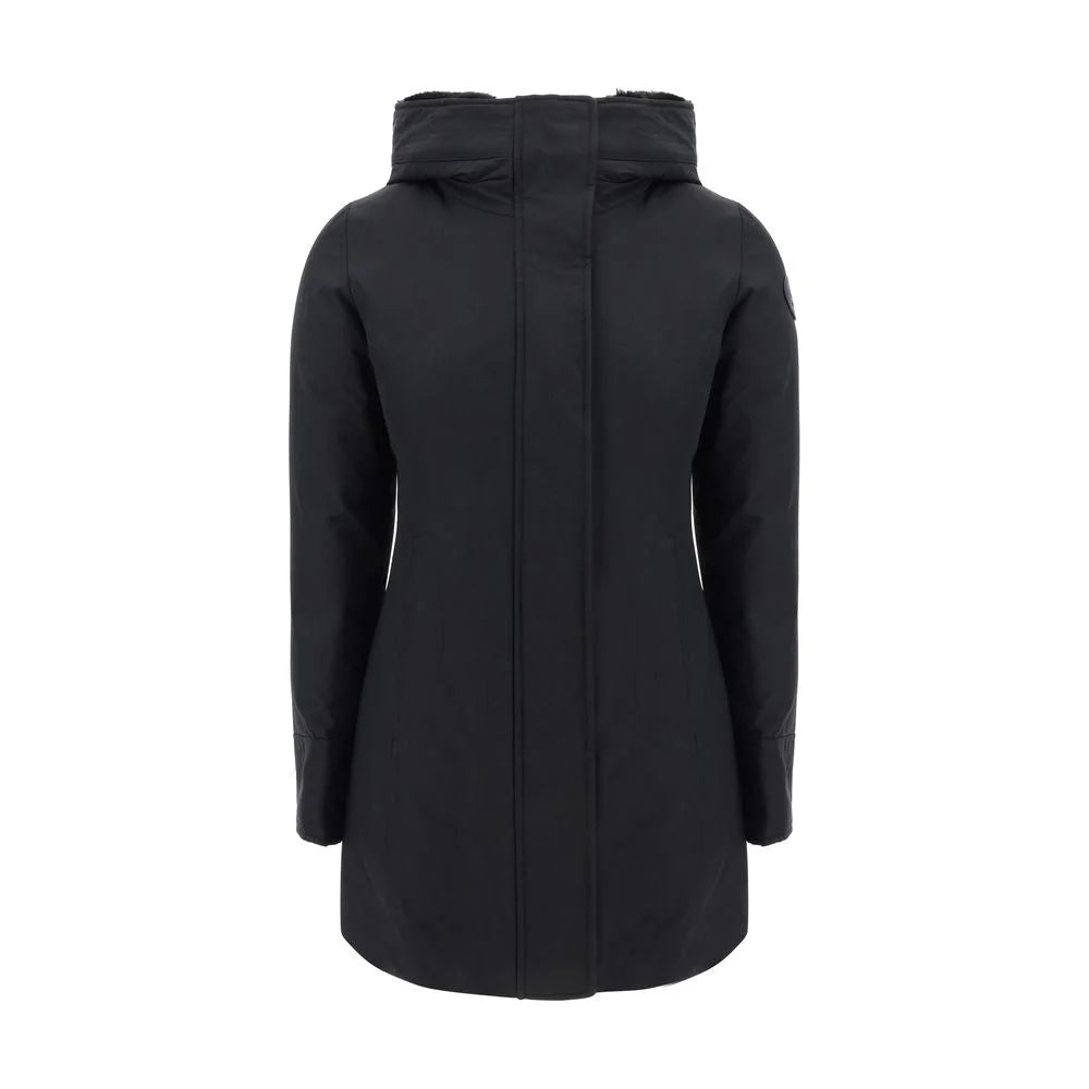 Woolrich Black Nylon Parka - L