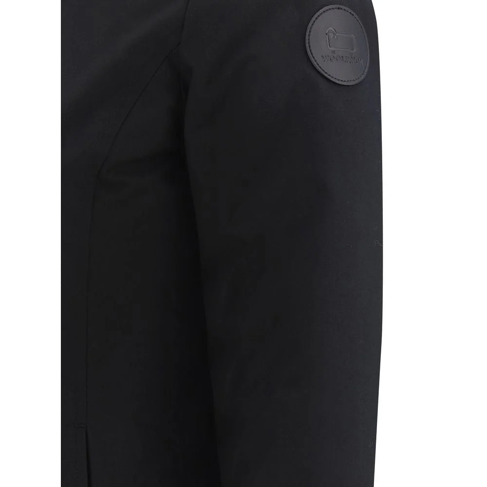 Woolrich Black Nylon Parka - L