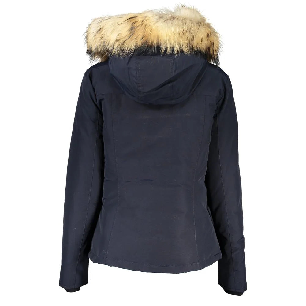 Woolrich Blue Cotton Jackets & Coat - Parkas