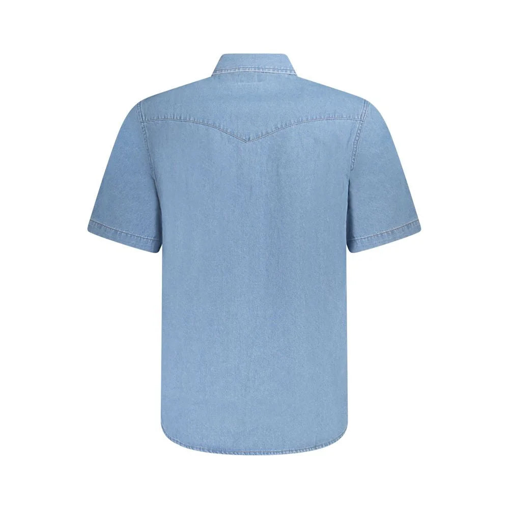Wrangler Light Blue Cotton Men Shirt - Shirts