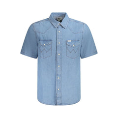 Wrangler Light Blue Cotton Men Shirt - Shirts