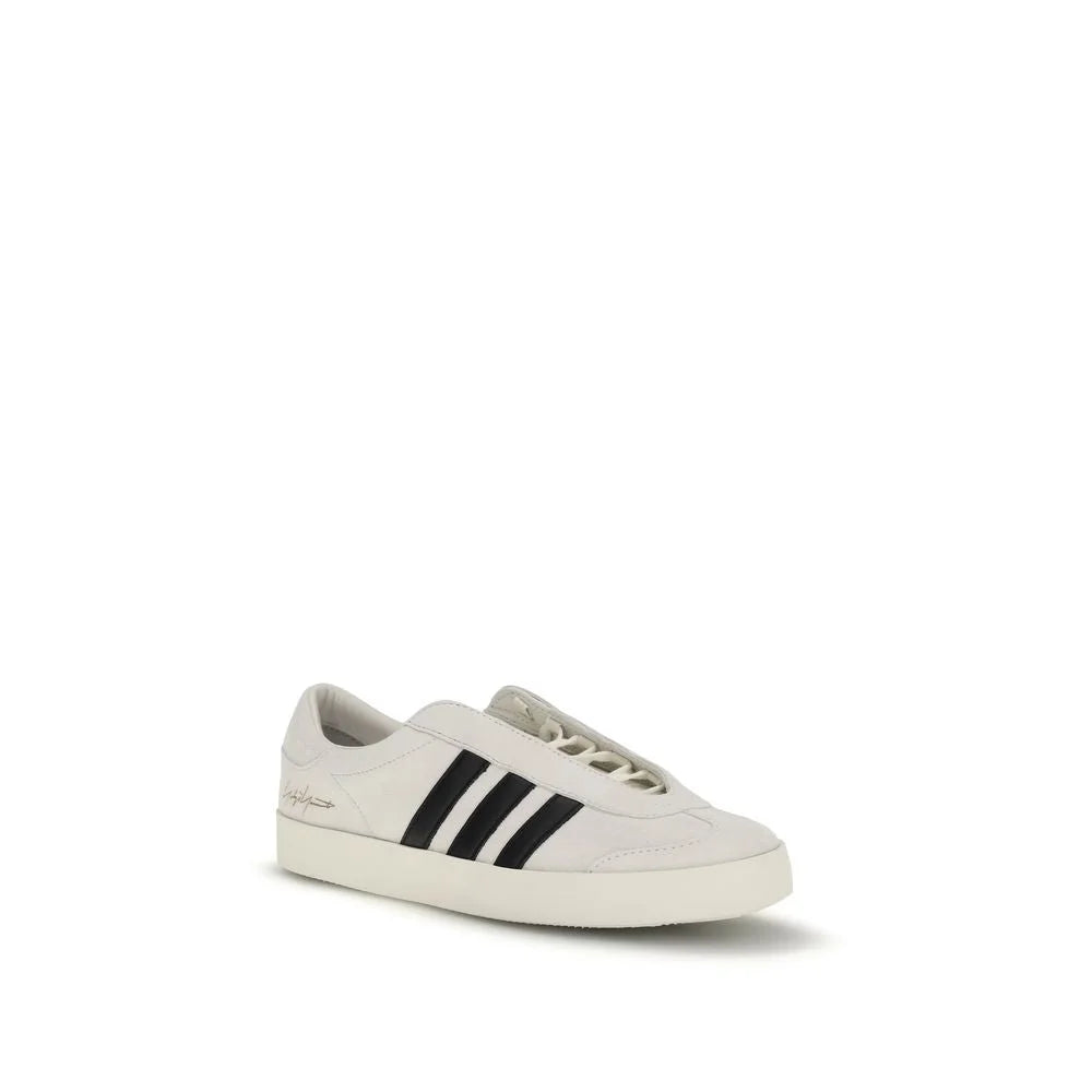 Y-3 Beige Calf Leather Bos Taurus Low Top Sneakers