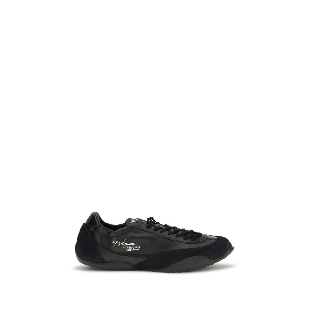 Y-3 Black Calf Leather Bos Taurus Athletic Sneakers