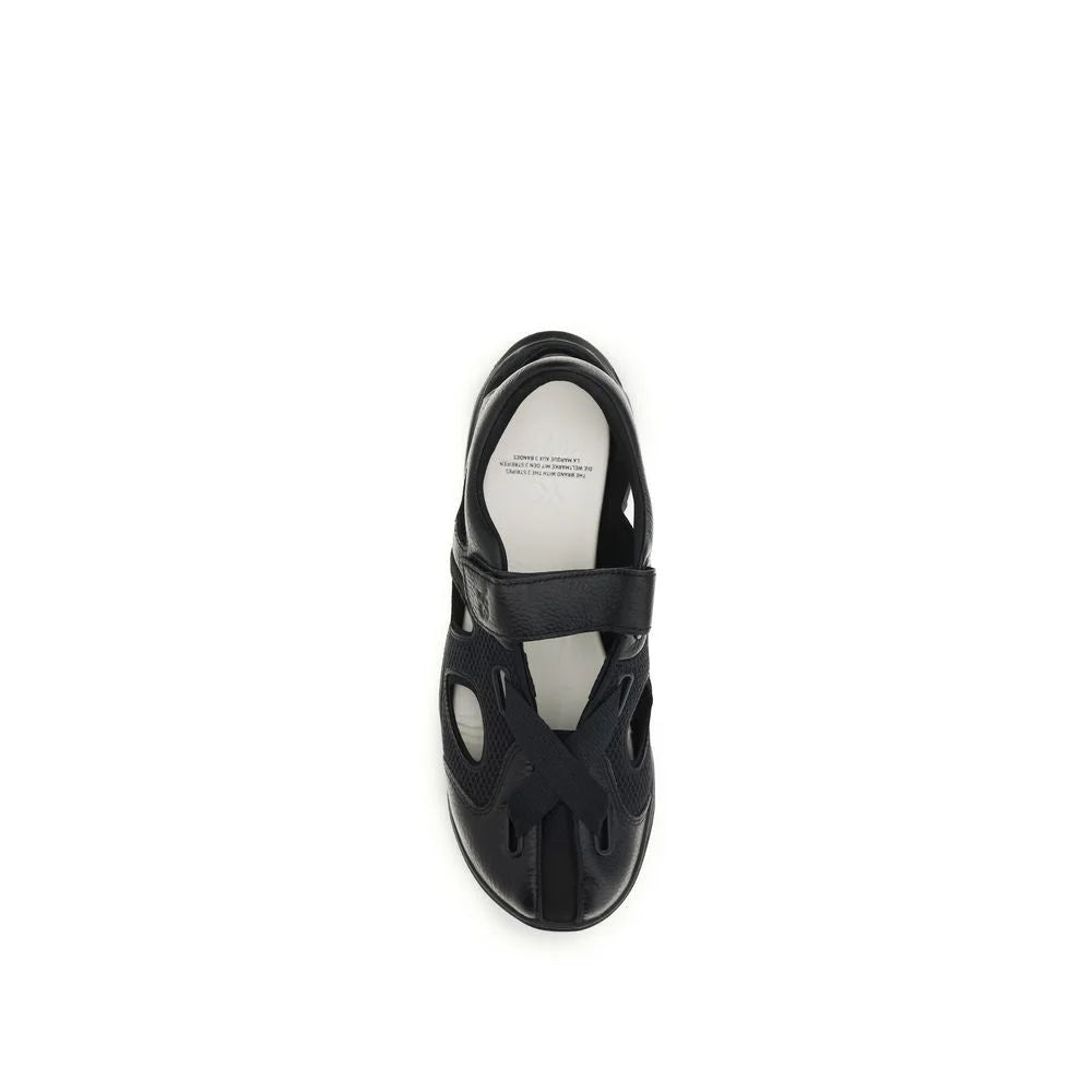 Y-3 Schwarze Kalbshaut Bos Taurus Sandalen