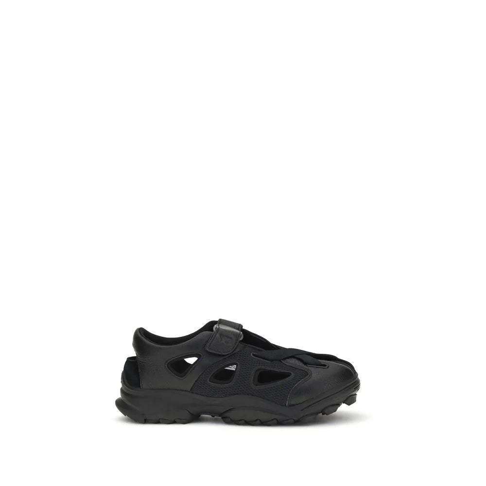 Y-3 Schwarze Kalbshaut Bos Taurus Sandalen