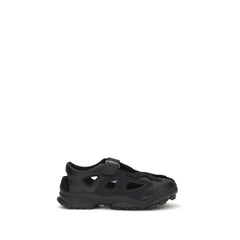 Y-3 Schwarze Kalbshaut Bos Taurus Sandalen